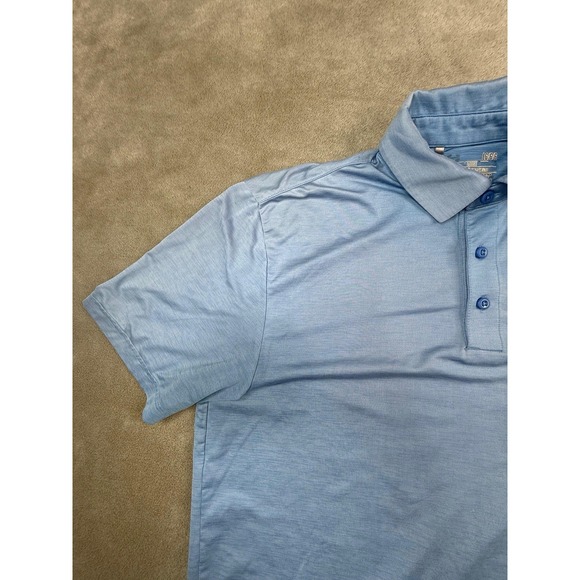 Under Armour Polo Shirt Mens Sz Large Blue Performance Stretch - Picture 2 of 11